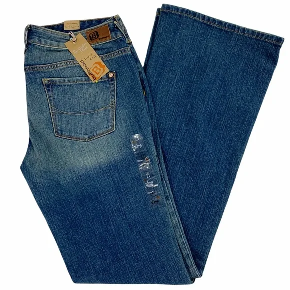 Y2K Style Flare Stretch Bullhead Huntington Blue Jeans - Picture 15 of 16